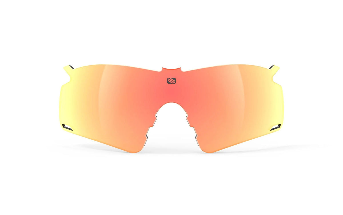 Rudy Project TRALYX - Monture RED FLUO - Verres Multilaser Orange - Unisexe - Fabriqué Italie